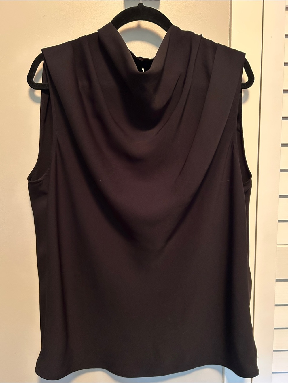 Aritzia Black Sleeveless Draped Cowl Neck Camisole